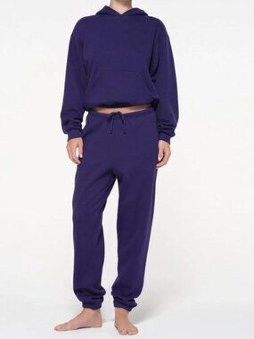 SKIMS Cotton Fleece Joggers in Concord (purple), size small 💜  Super soft